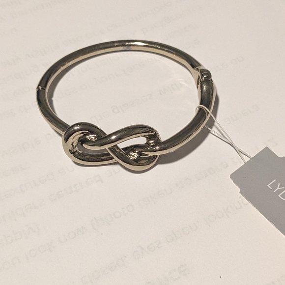 Lydell Nyc Accessories - Goldtone Knot Bangle Bracelet